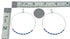 Lapis And Sterling Silver Heishi Post Dangle Earrings XS10039